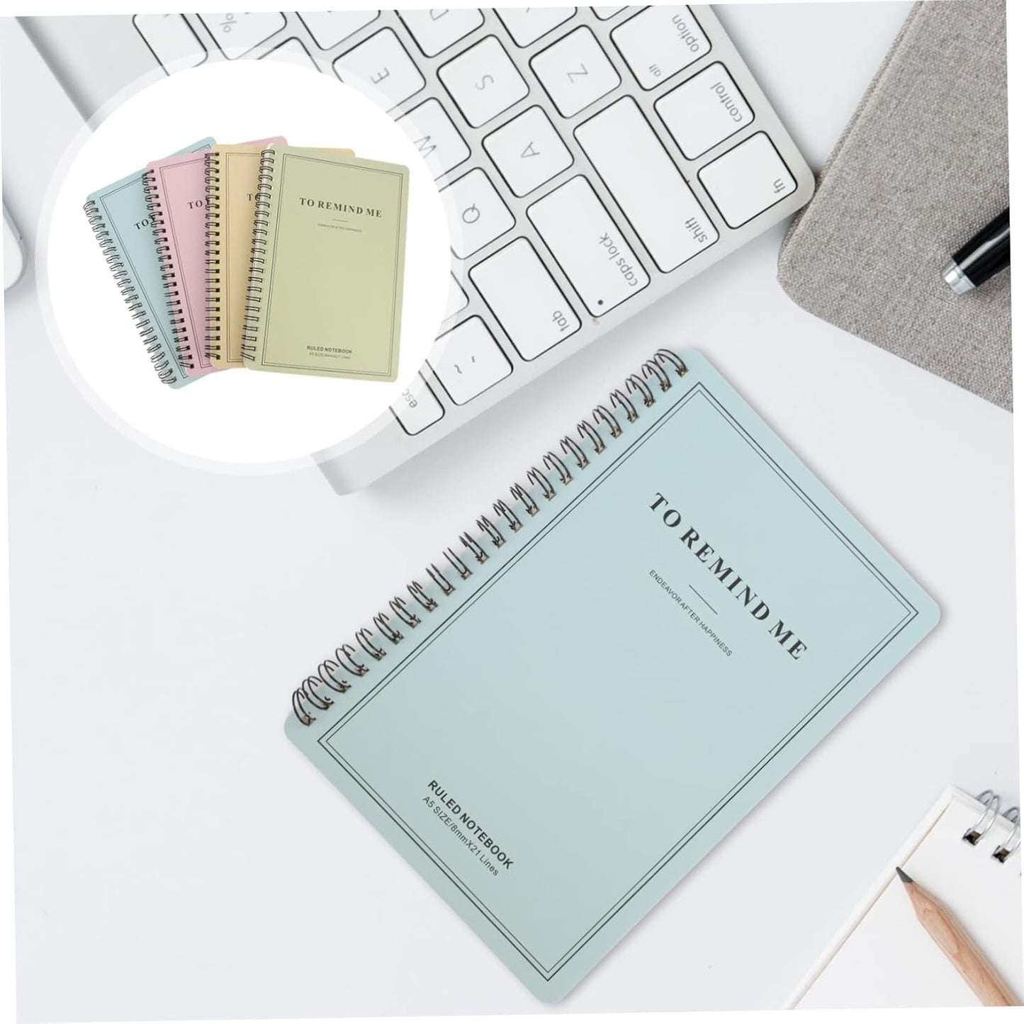 Gogogmee 8 pcs Multipurpose Scrapbooks Spiral A Home Journals Legal Notepads Handbooks Planner Notes Subject Notebooks Coil Wirebound Bound for Student Stationery Writing Office Memo