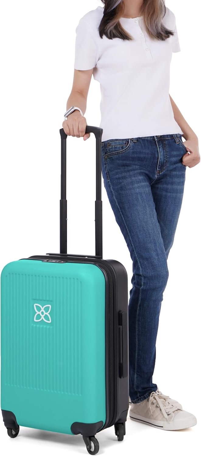 Sherpani Meridian, 22 Inch Travel Hardside Luggage, Durable Hardshell Luggage, Expandable Suitcase, Lightweight Rolling Luggage for Women, Carry On Luggage 22x14x9 Airline Approved