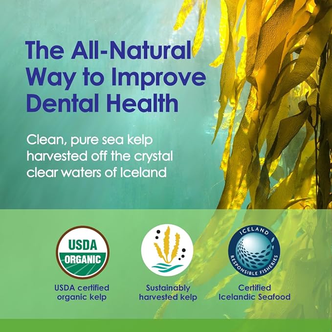 NuLife Natural Pet Health Dog Teeth Cleaning Powder, Dog Plaque and Tartar Remover, Bad Breath Treatment for Dogs with USDA Organic Sea Kelp Powder, Dog Dental Care Made Easy, for All Ages, 12 oz