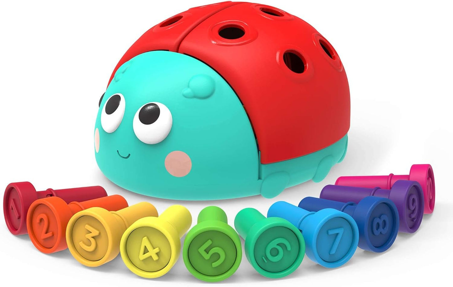 Battat Education – Fine Motor Peg Toy for Toddlers, Kids – Montessori Toy with Pegs – Educational & Developmental Toy – Learning Ladybug – 18 Months + – Learning Ladybug