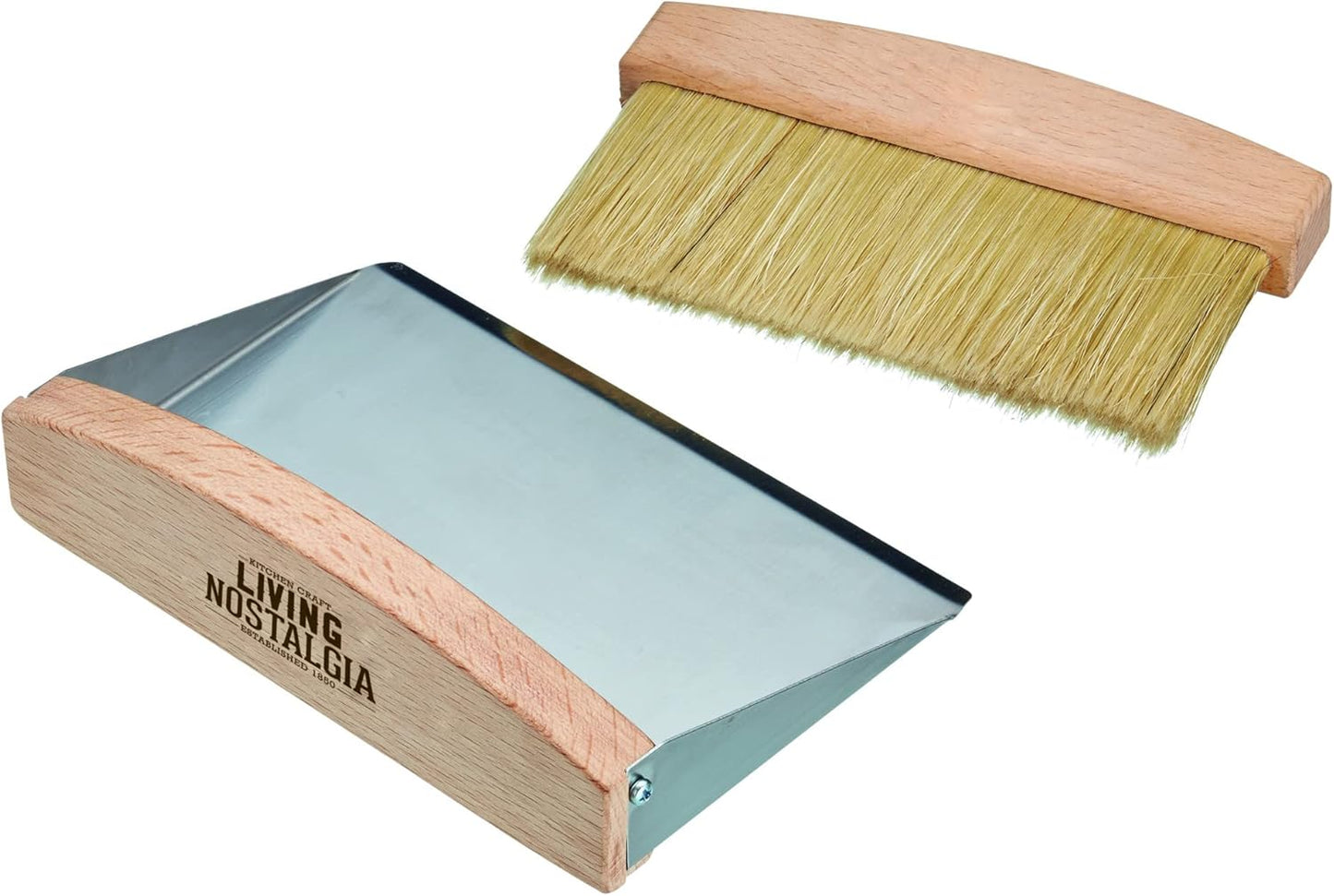 KitchenCraft Living Nostalgia Dustpan and Brush Set Table Top, 16 x 11 x 14 cm