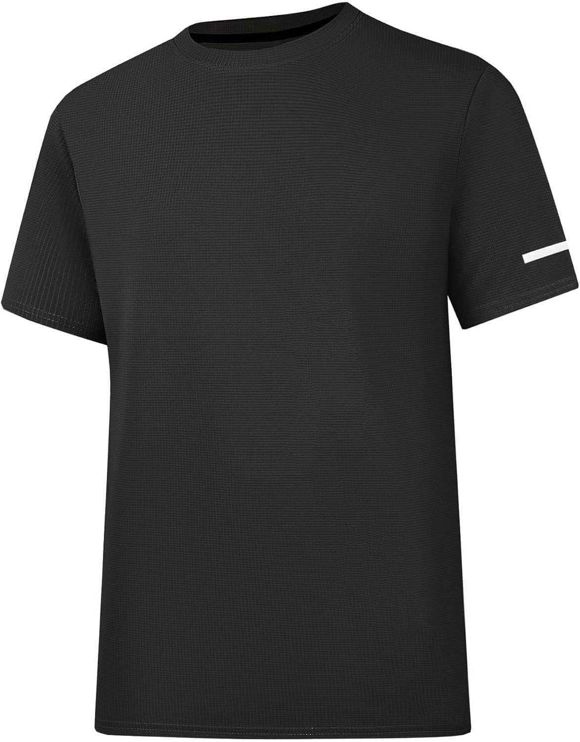 HIBETY Men's 1 or 5 Pack UPF 50+ Sun Protection Rash Guard, Lightweight Quick Dry Fishing Athletic T-Shirts