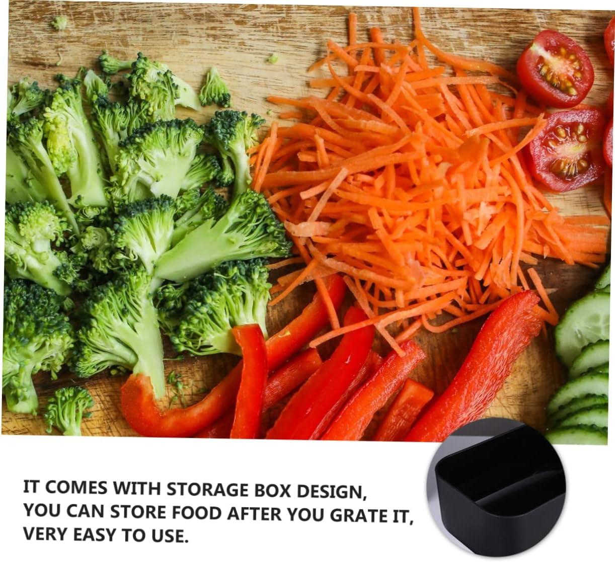 Didiseaon 1pc Grater with Storage Box Multifunctional Kitchen Gadget for Shredding Vegetables and Cheese Peeling Tool for Potatoes and More