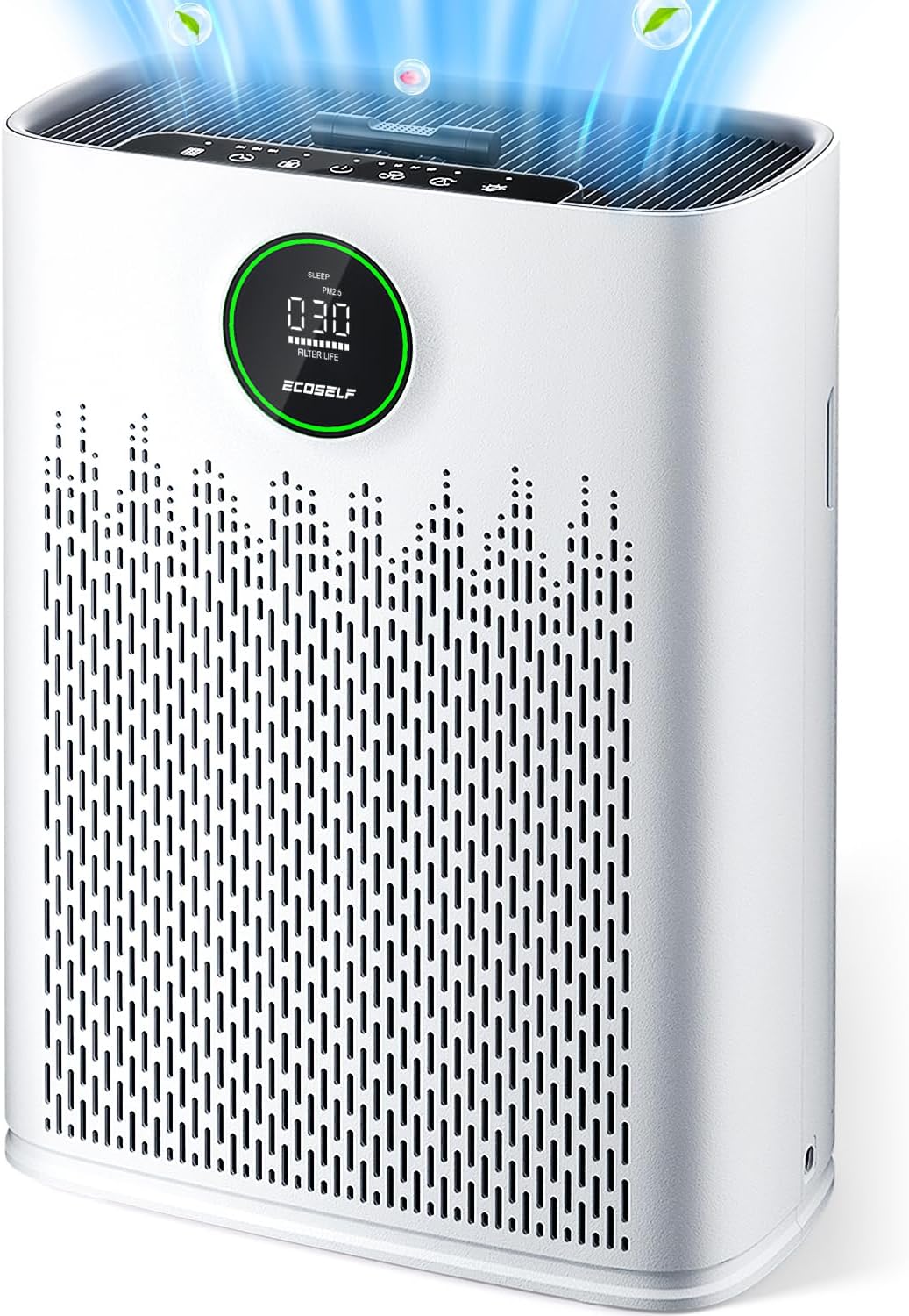 Air Purifiers for Home Large Room, with Smart Mode, PM2.5 Air Quality Display, 22dB Sleep Mode, Aromatherapy, Cover Up to 1295 Ftยฒ with 2X-Purification & 360ยฐAir Outlet, HAP603, White