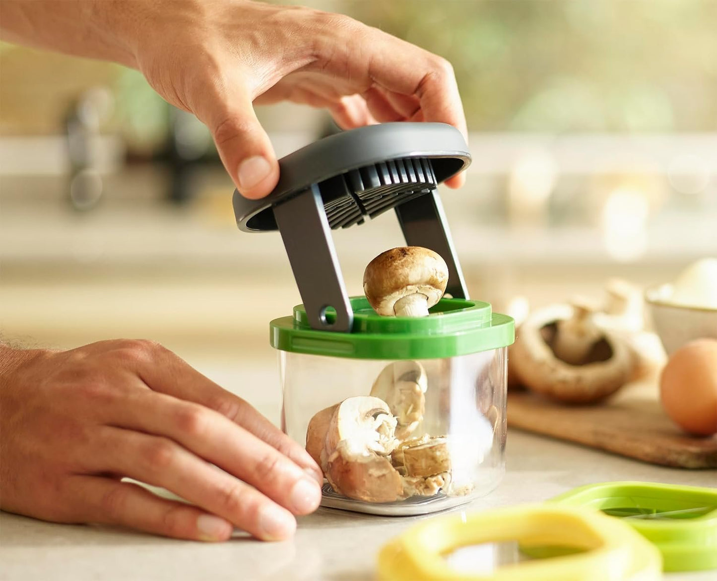 Joseph Joseph Multi-Prep Mini, 3-in-1 Compact Space Saving Vegetable Chopper & Dicer, Egg Slicer, 3 Stainless Steel Wire Cutters