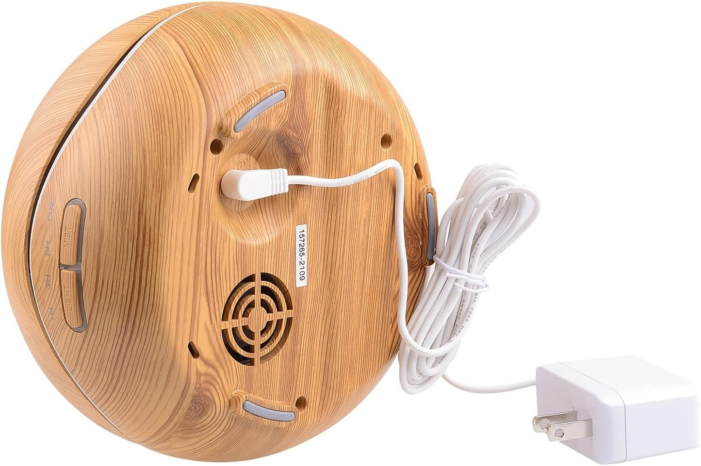 300ml Aromatherapy Essential Oil Diffuser Wood Grain Button Control ltrasonic Air Humidifier Cool Color LED Lamp