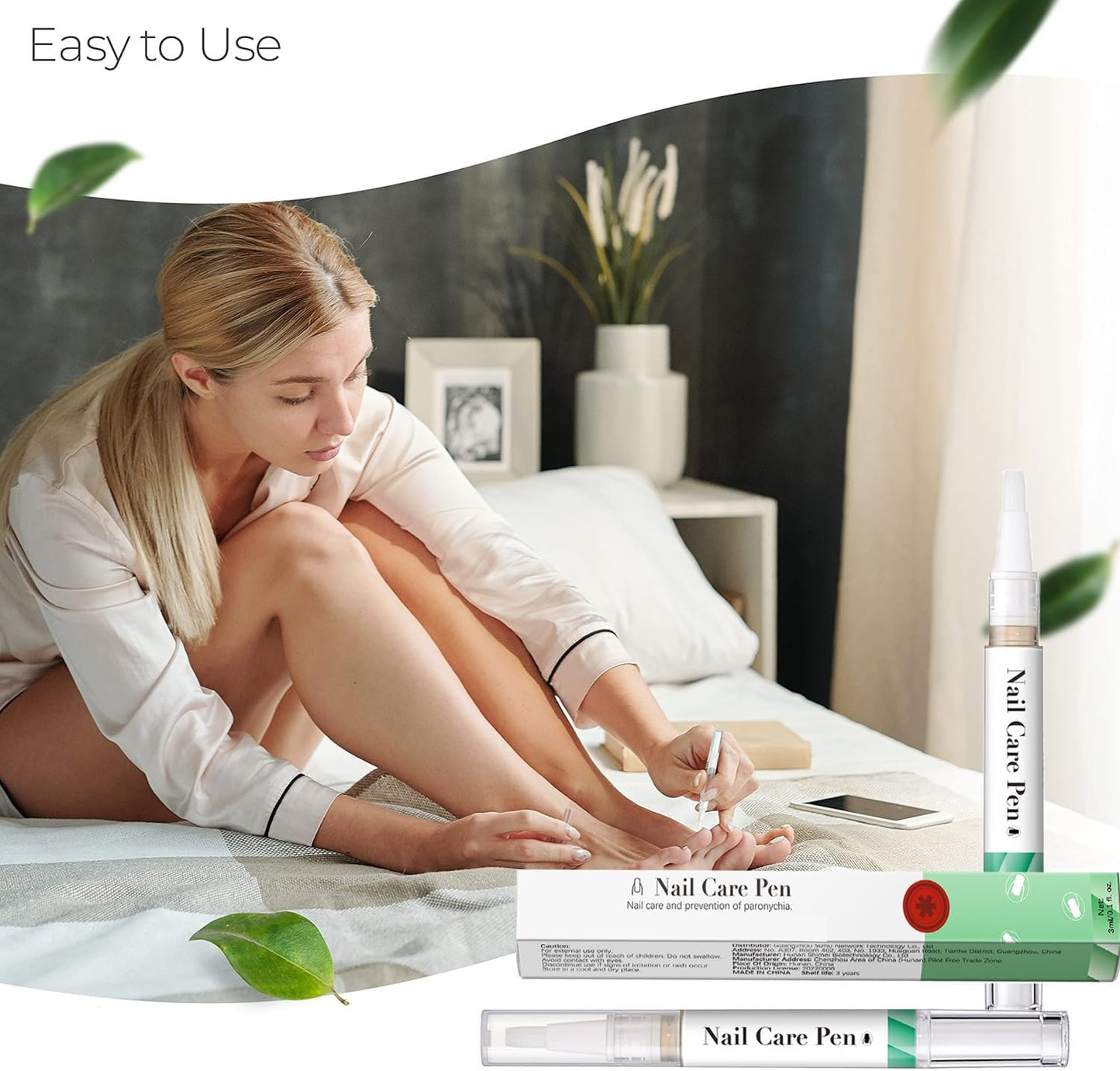 2Pcs(4Pcs) Nail Care Pen for Toenails and Toenails for Nails and Toenails with Tea Tree Oil, Vitamin E and Aloe Vera, Nourish Nails, Set of 4