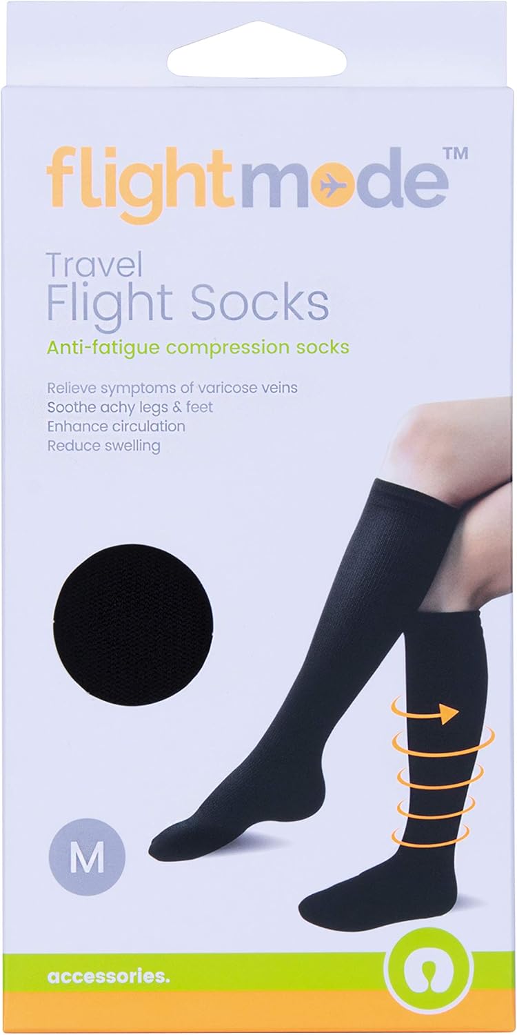Flightmode Medical Compression Socks M Support Stocking Travel Flight Anti-fatigue Comfort