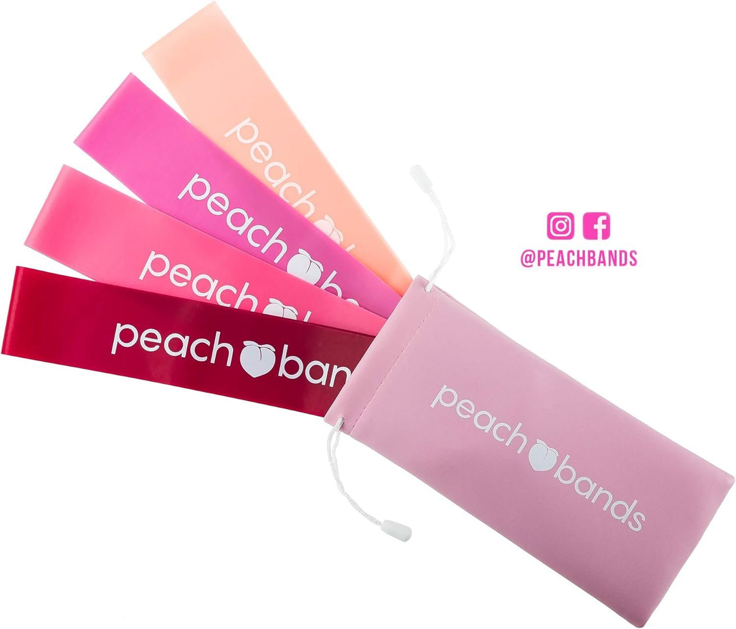 Peach Bands Resistance Bands Set - Exercise Workout Booty Bands for Legs and Glutes