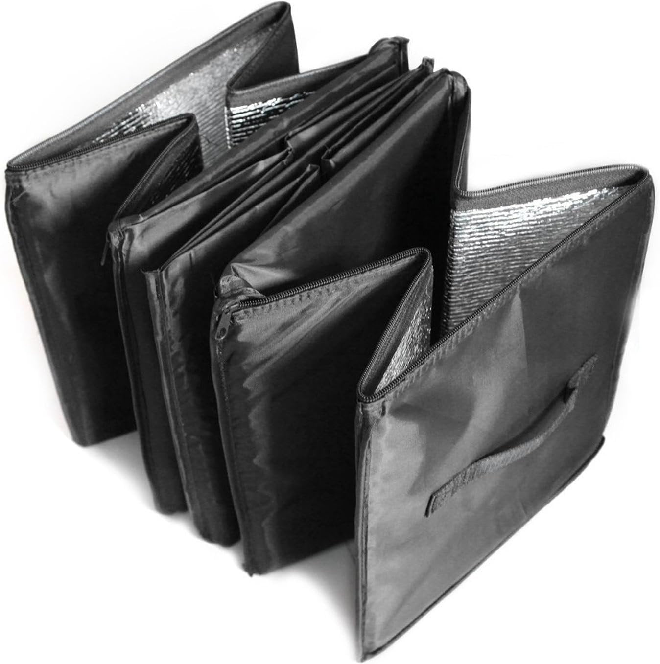 AUTOARK Cargo Foldable Multi Compartment Fabric Car Truck Van SUV Storage Basket Trunk Organizer and Cooler Set,Black,AK-018