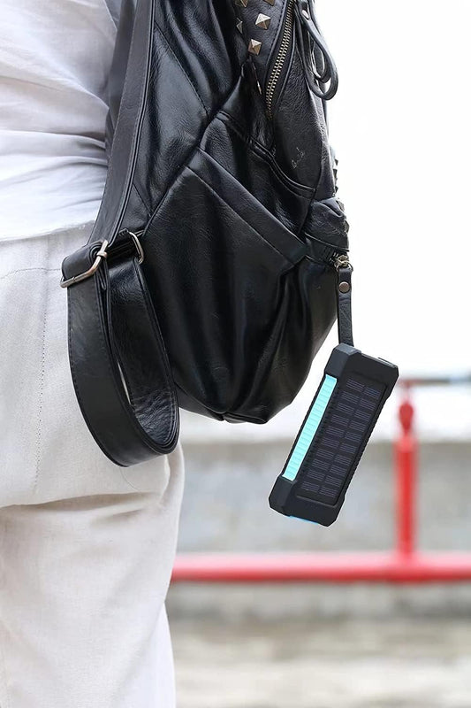 20000mAh Solar Charger, Power Bank, Waterproof Portable Charger with Dual 5V USB Port/LED Flashlight for Outdoor/Camping/Trip