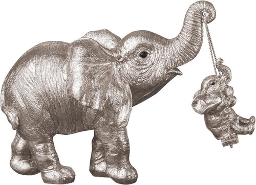 Home Decor Gifts for Mom Modern Living Room Animal Figurine Elephant Statue Office (Silver)
