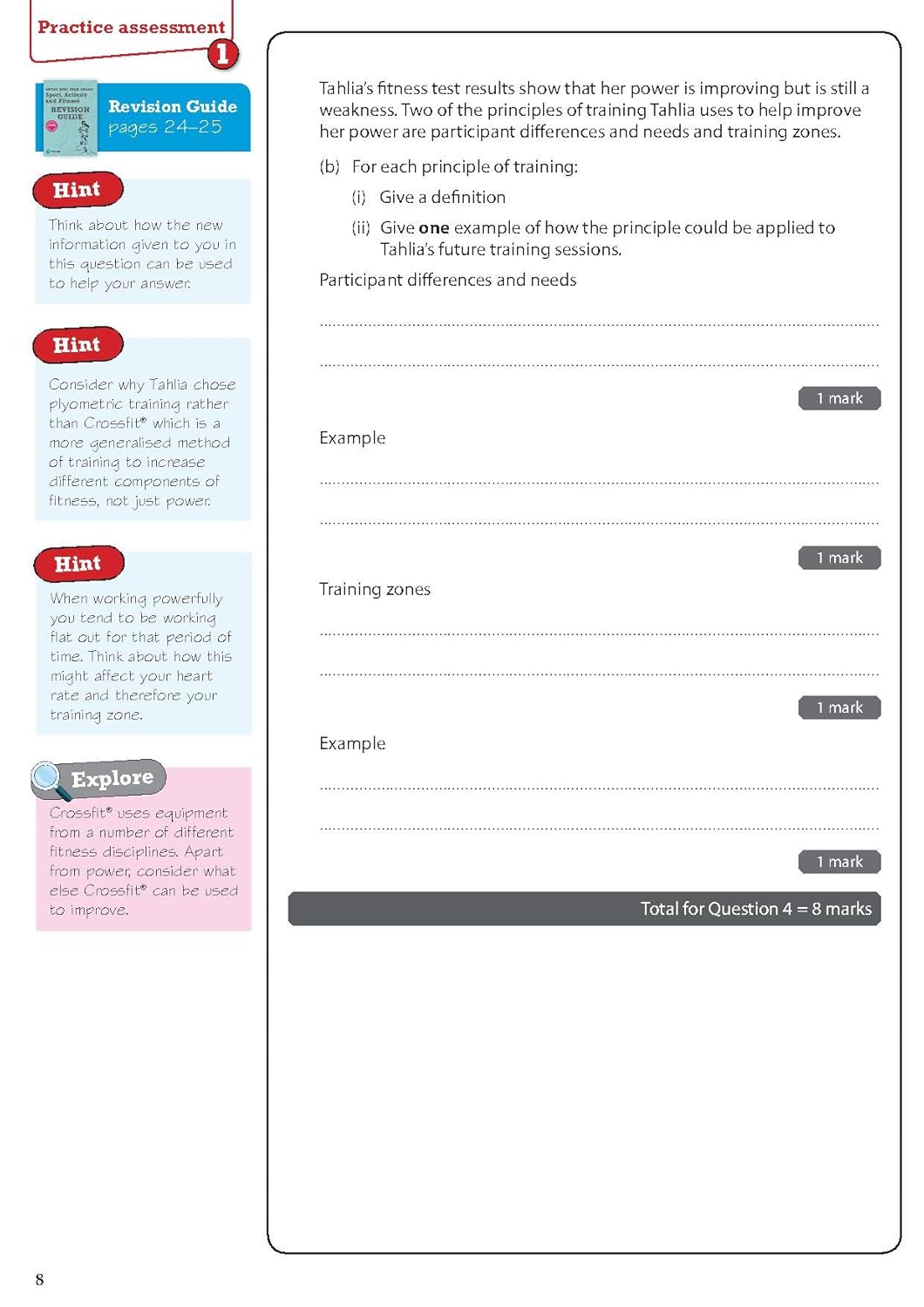Pearson REVISE BTEC Tech Award Sport, Activity and Fitness Practice Assessments Plus