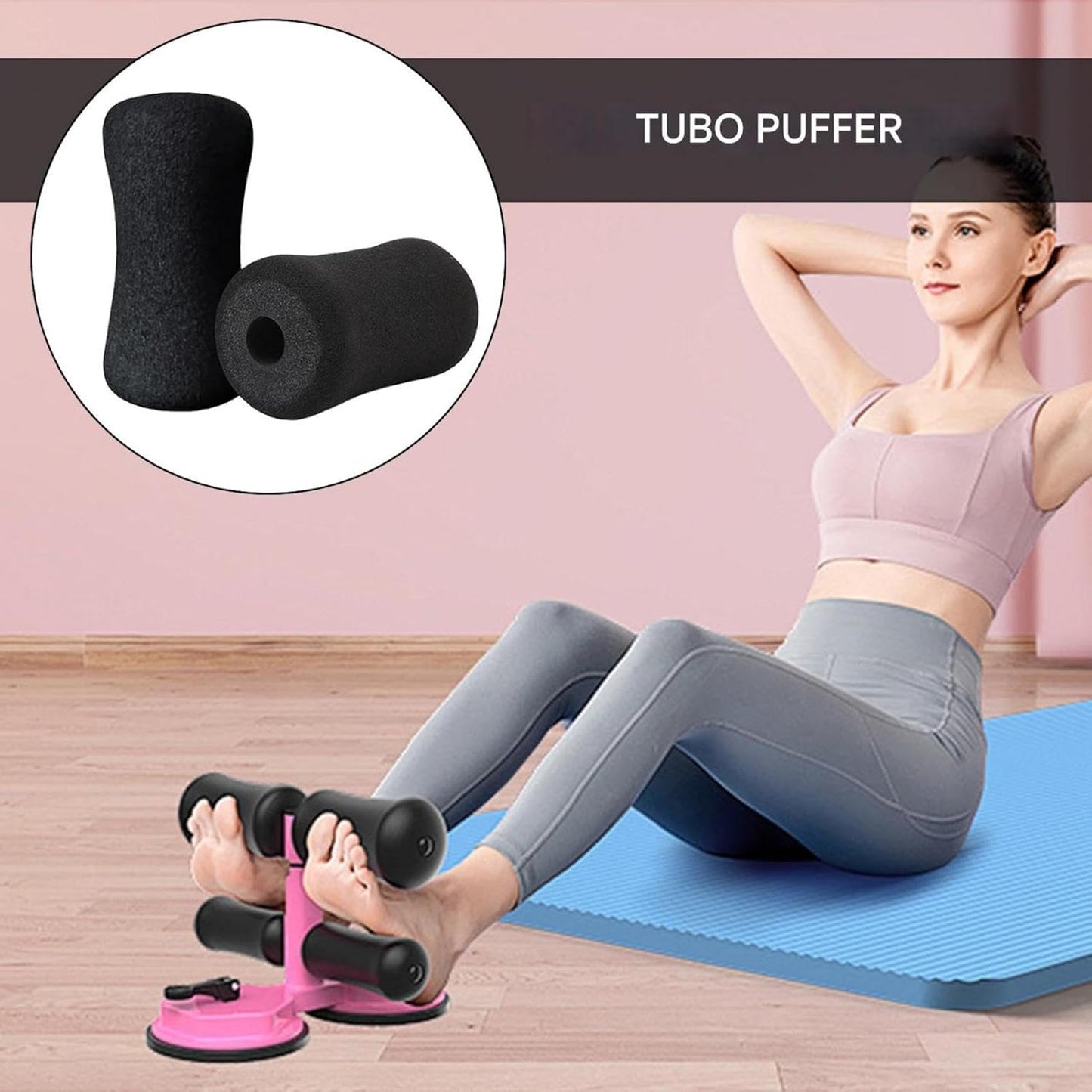 Foam Foot Pads, 4 Pack Roller Buffer Black Tube Covers, Home Gym Accessories for Comfort and Support, Fitness Gear for Exercise Machines, Leg Extensions, and Workouts
