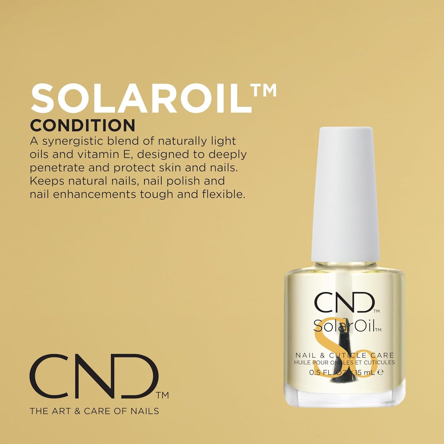 CND™ CARE.CONDITION.COAT™ KIT – Nail Strengthener, Cuticle Cream & Oil - Strengthener RXx, Cuticle Eraser & SolarOil - 3-Piece Nail Treatment