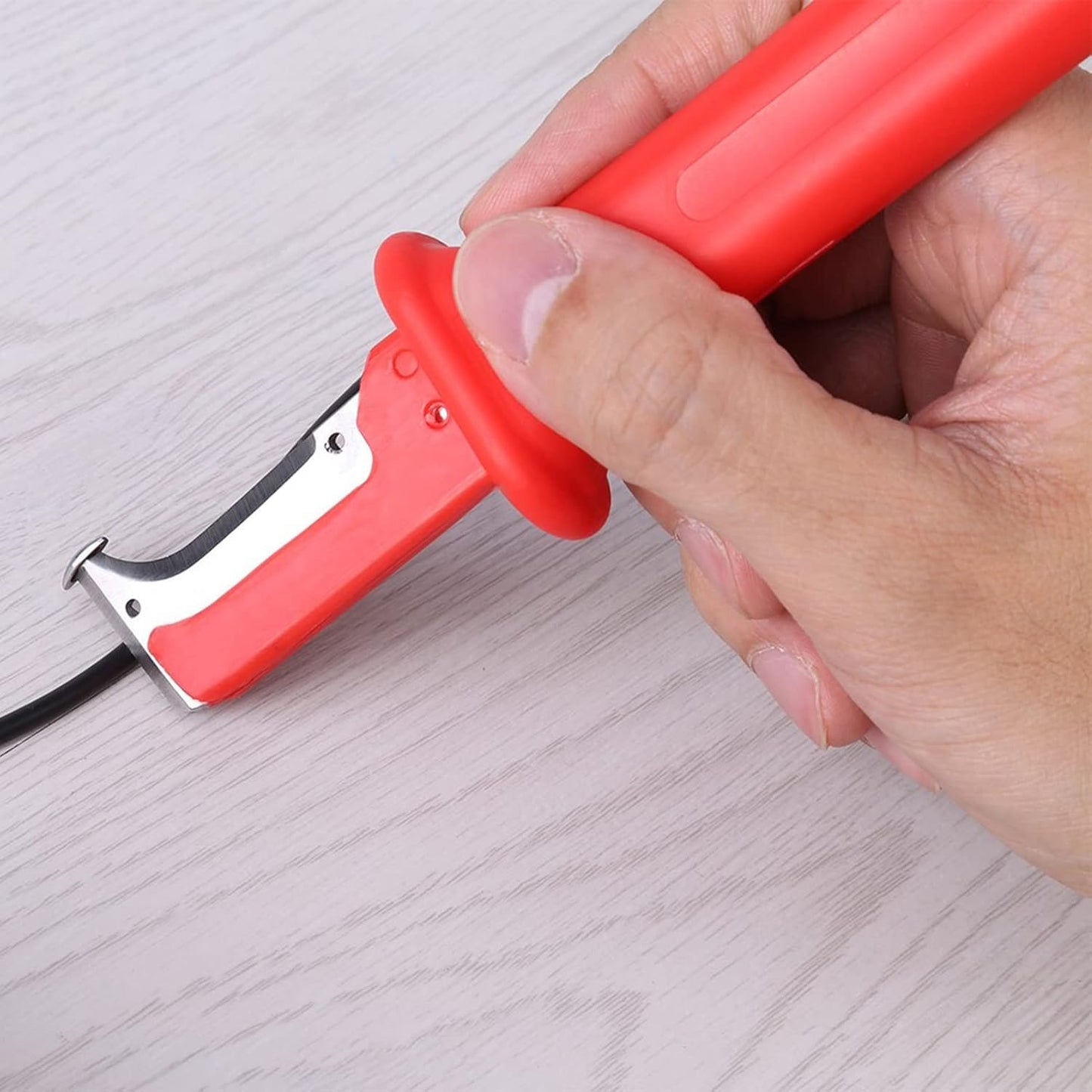 Wire Stripper, Electrical Insulation Cable Stripper for Fast and Precise Jacket Removal, Universal Cable Stripping Knife, Safety Cable Stripper Dismantling Knife with Protect Cap