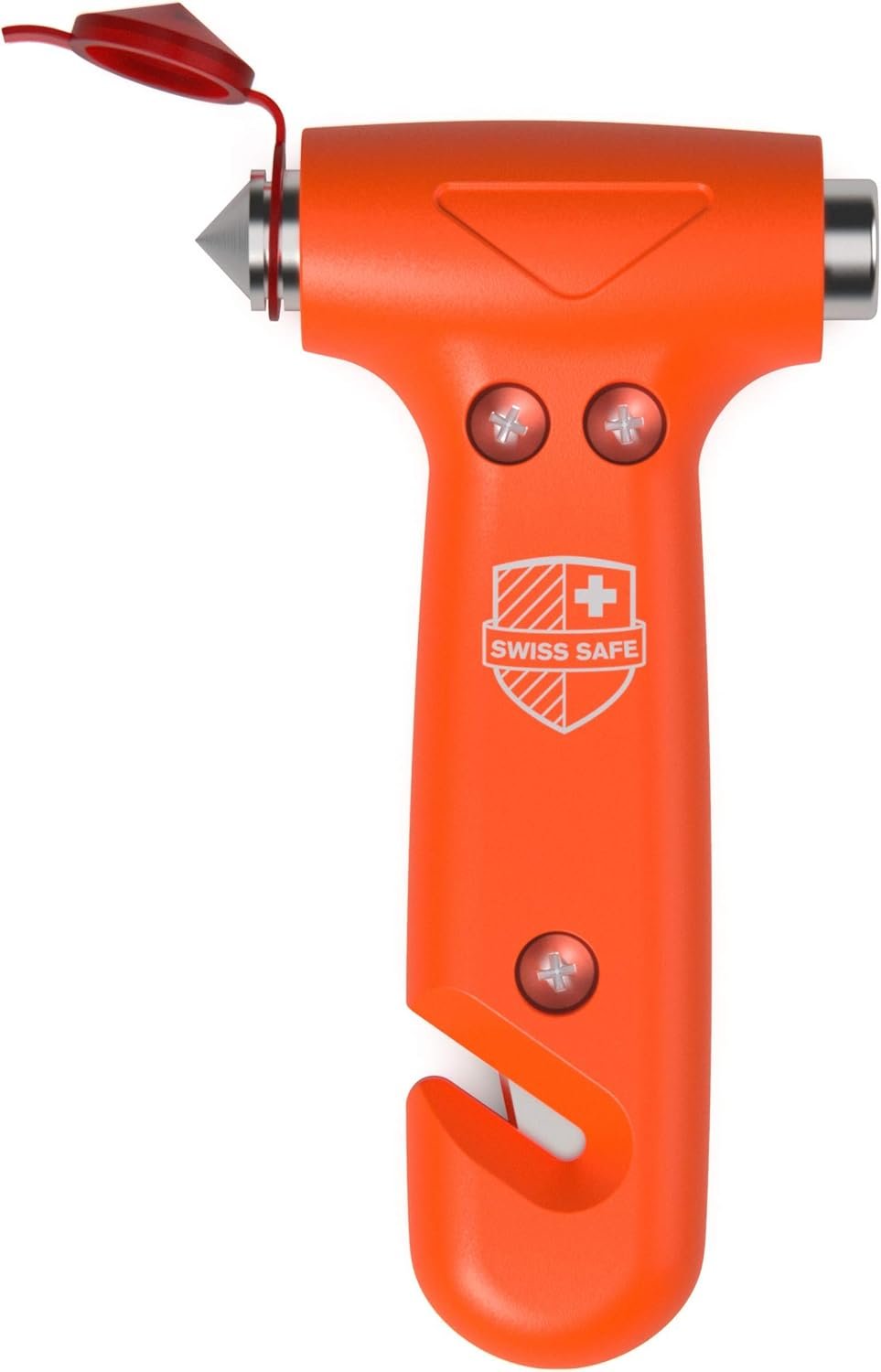 Swiss Safe 5-in-1 Car Safety Hammer: Emergency Escape Tool with Car Window Breaker and Seatbelt Cutter for First Responders and Roadside Safety Kits