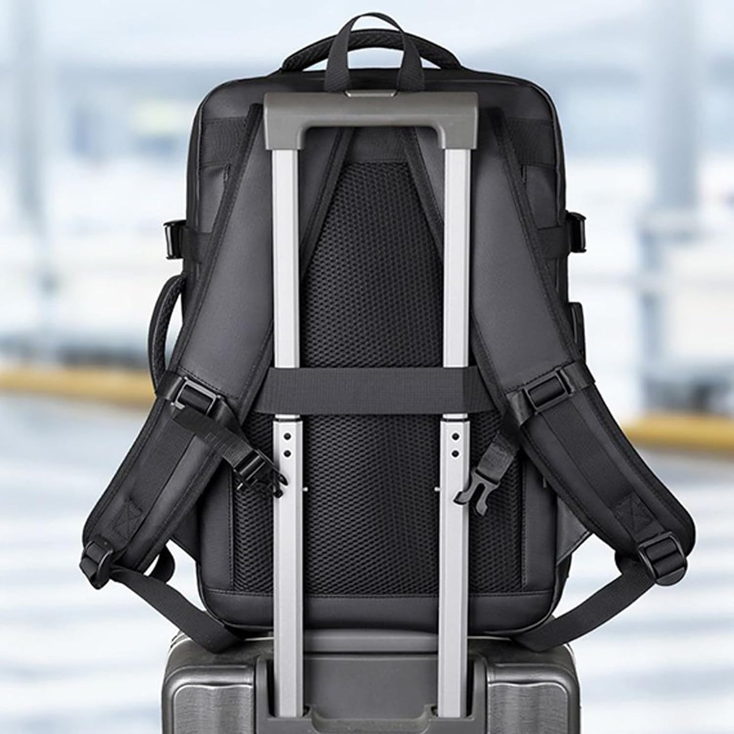 zwxqe Vacuum Backpack, Expandable Compression Bags, Waterproof Travel Backpack, Urban Commute Bag, Outdoor Adventure Gear, Large Capacity Storage for Business Trips and Weekend Getaways