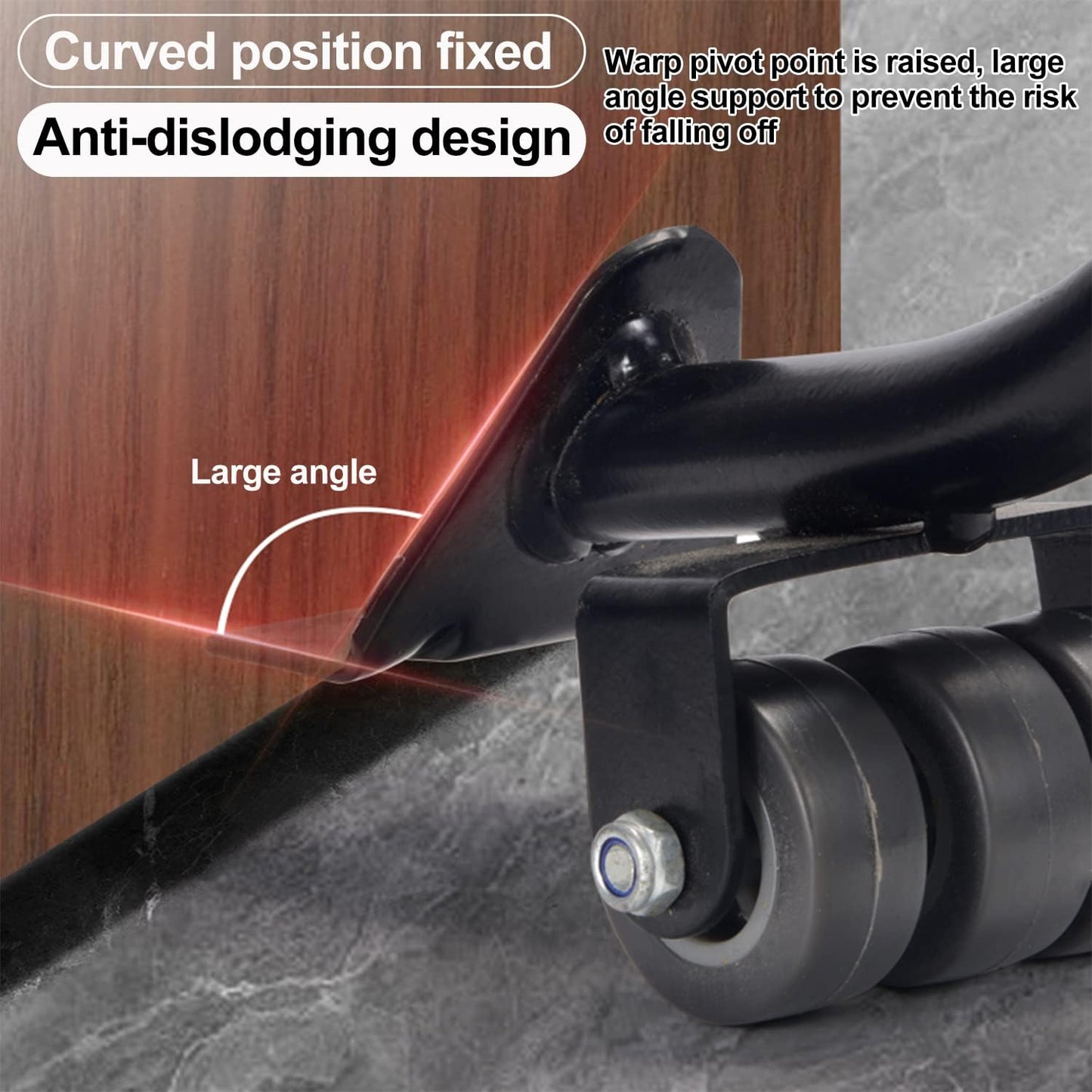 Furniture Transport Wheels Set - Sliding System with Lifter, 4 Pieces and Furniture Lifter Set - 360° Swivel - 400kg Wheels - Durable ABS Wheels