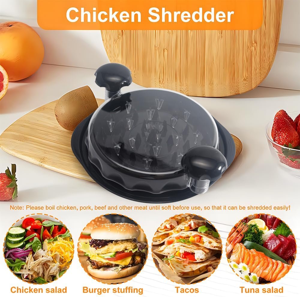 TOOLTROVE Chicken Shredder Tool Twist Meat Grinder & Meat Tenderizer Cool Kitchen Gadgets Meat Shredder Tool Twist with Anti-Slip Mat BPA Free Chicken Breast Shredder Meat Chopper Kitchen Tools