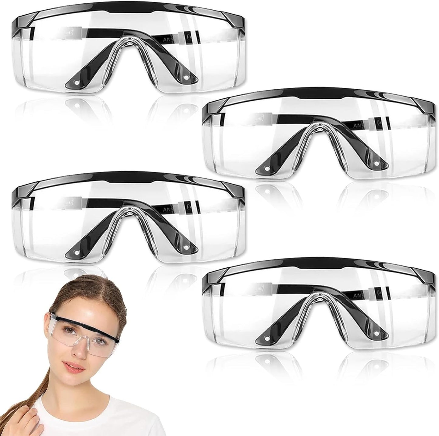 Protective Eyewear – Multi-layer Coating Clear Anti-Fog, Anti-Scratch Safety Glasses - Versatile Eye Protection for Men, Women, and Children