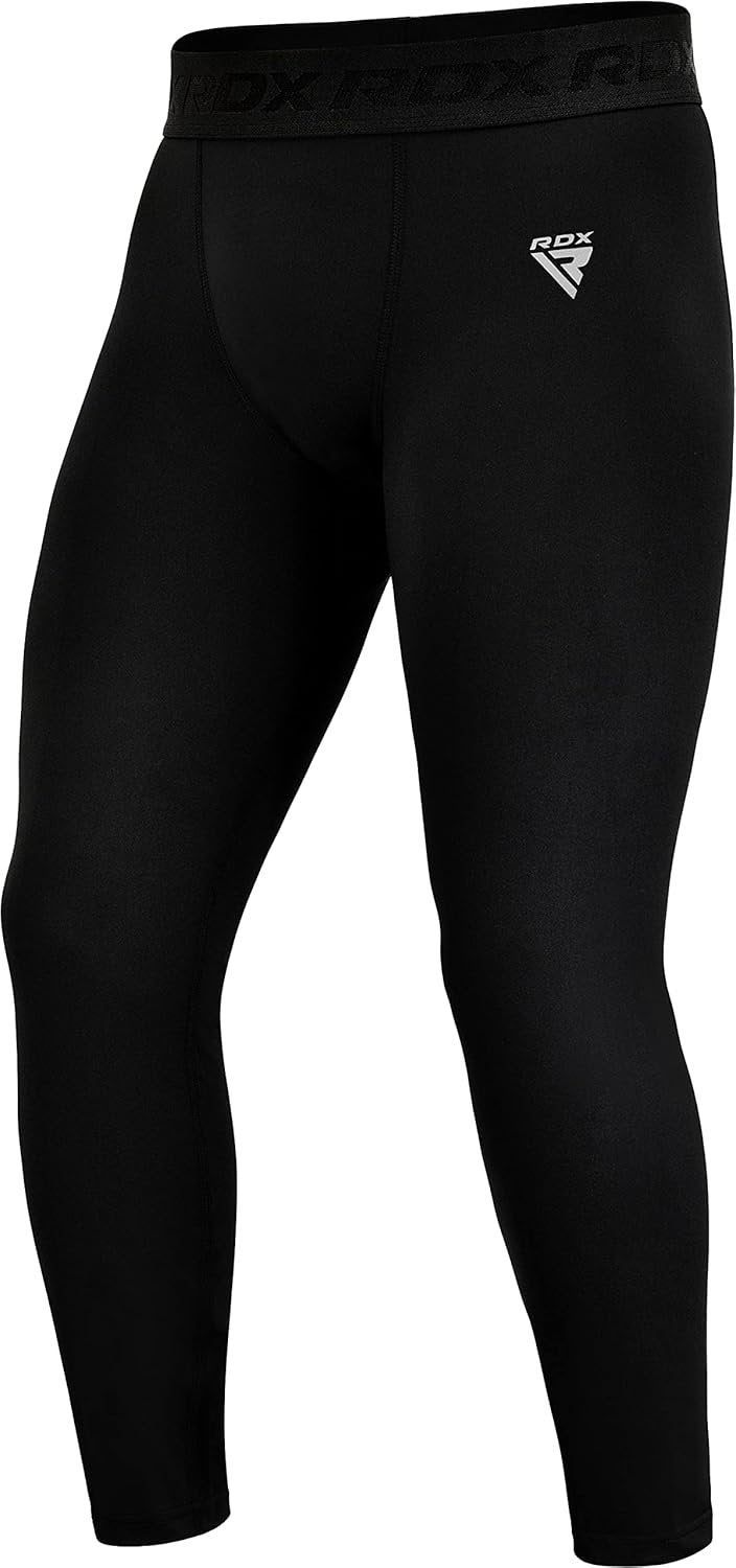RDX Compression Pant Men - Cool Dry Gym Leggings - Active Athletic Baselayer Sports Underwear for Workout MMA Boxing Trouser