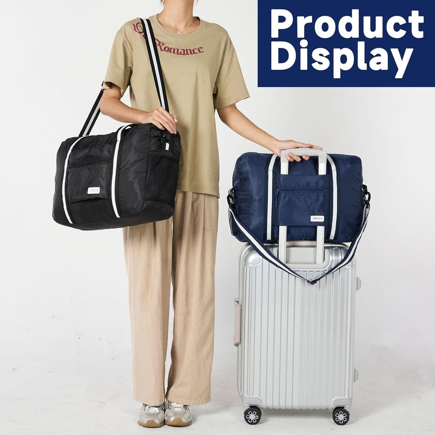 Arxus Travel Lightweight Waterproof Foldable Storage Carry Luggage Duffle Tote Bag