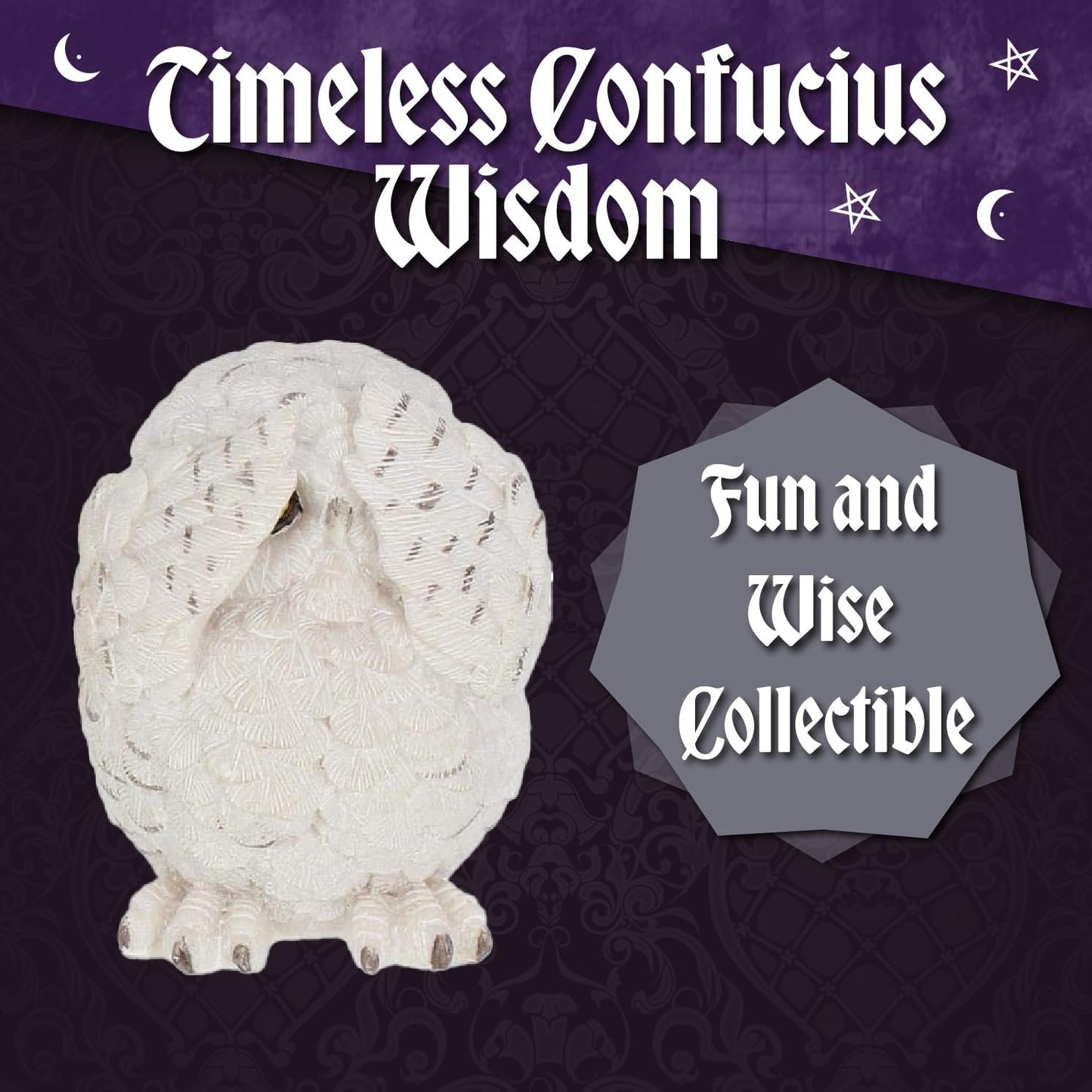 Nemesis Now Three Wise Owls Figurine 8cm White
