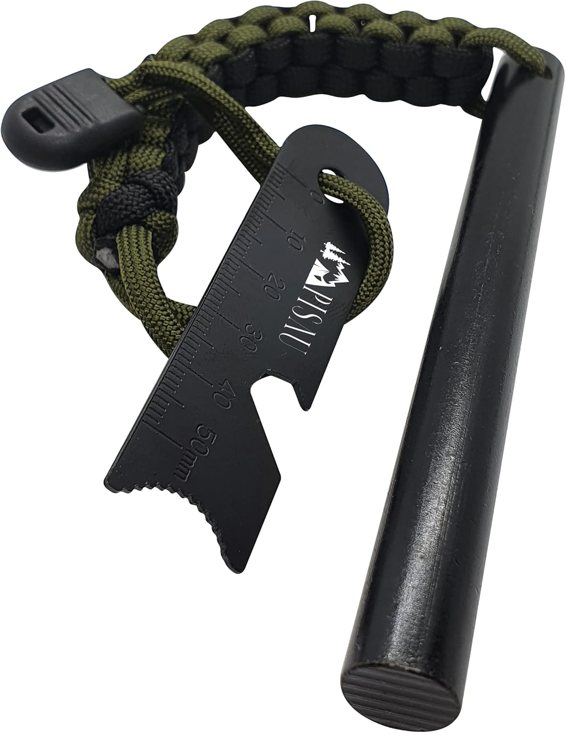12.7 cm Ferrocerium Ferro Rod Flint Fire Starter Waterproof for Camping, Hiking and Emergency
