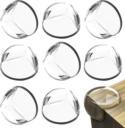 Corner Protector Baby, 8 Pcs Furniture Table Corner Protection, Clear Furniture Desk Corner Protectors, Kids Soft Table Corner Protectors to Cover Sharp Furniture and Table Edges