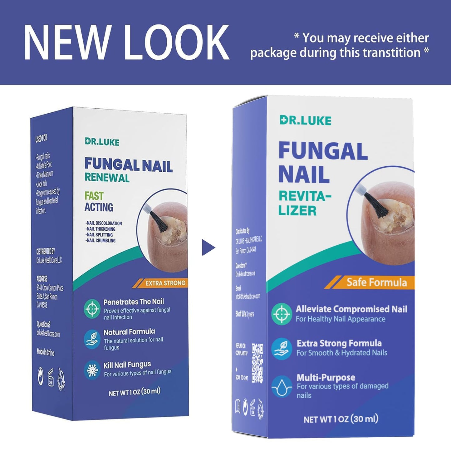 Dr. Luke Toenail Fungus Revitalizer Tough on Nails: Nail Fungus Refresher Liquid for Discolored Nails 1 oz (Packaging May Vary)