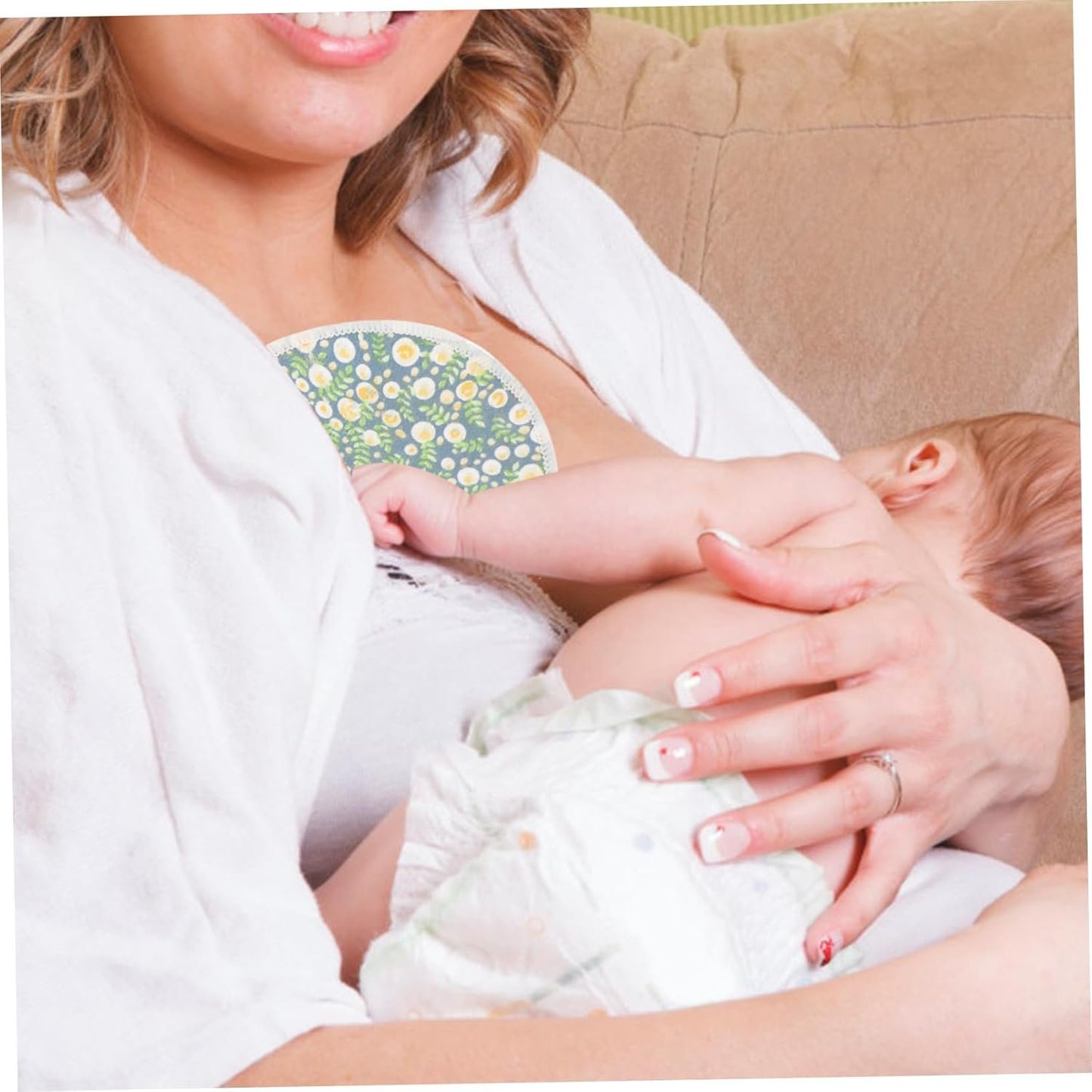 ifundom 6 Pack Nursing Pads Reusable Washable Soft Breastfeeding Pads for Maternity Absorbent Breathable Random Style