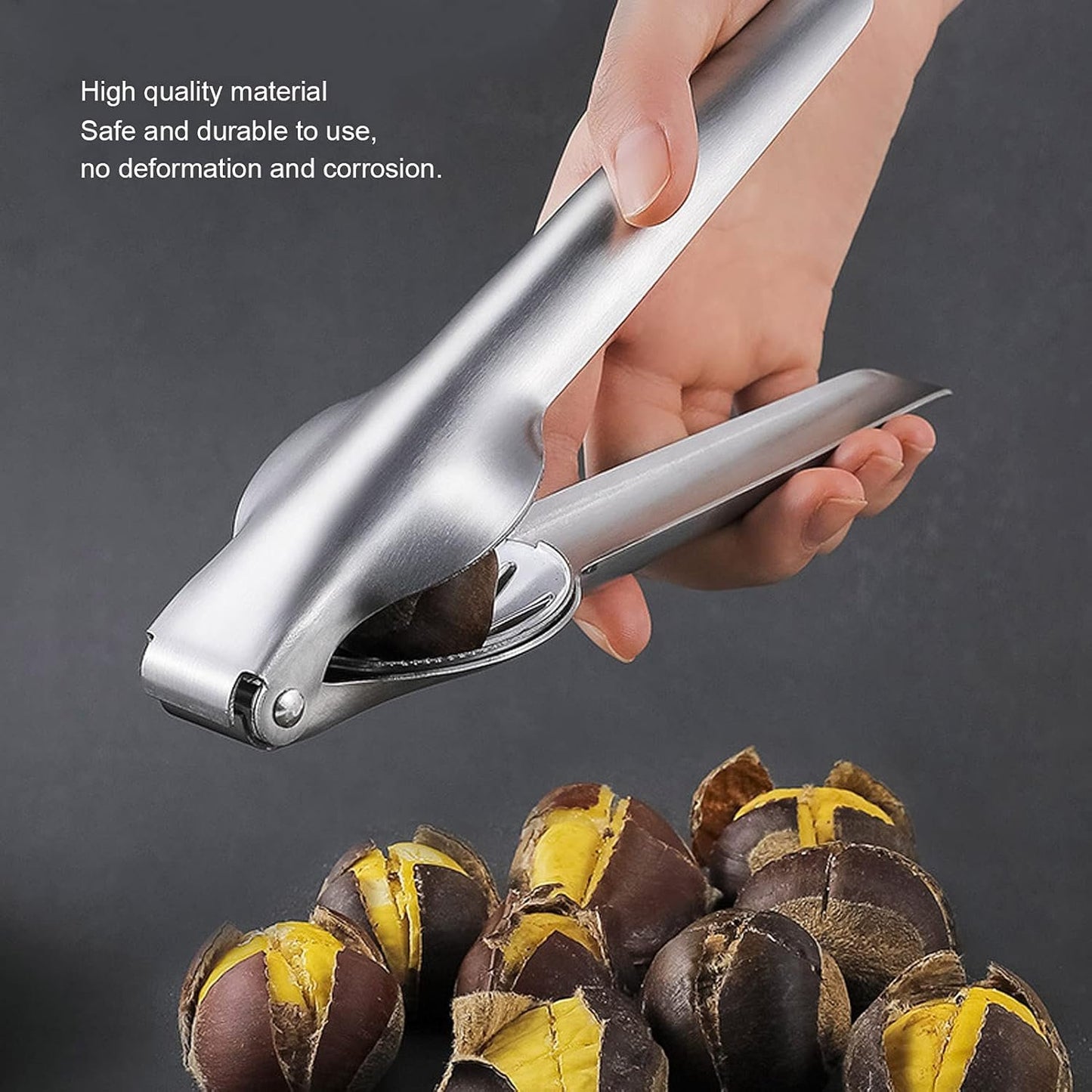 Clip Per Castagne in Acciaio Inossidabile Schiaccianoci Apri Sheller Pinza Utensili da Cucina Gadget Cracker di Frutti di Mare Strumenti Per Noci Pecan Noce