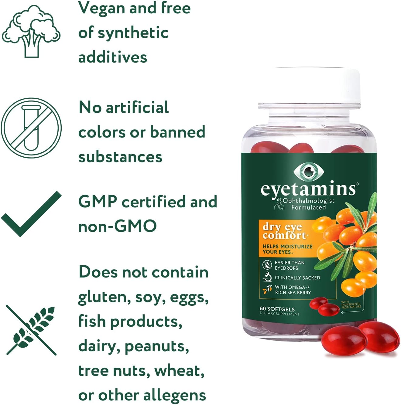 Eyetamins Blue Blocker® Eye Health - 60 Lutein Gummies - Ophthalmologist-Developed - Support Vision, Filter Blue Light & Help Eye Strain - Promotes Sleep, Focus Eyesight – Vegan & Non-GMO Formula