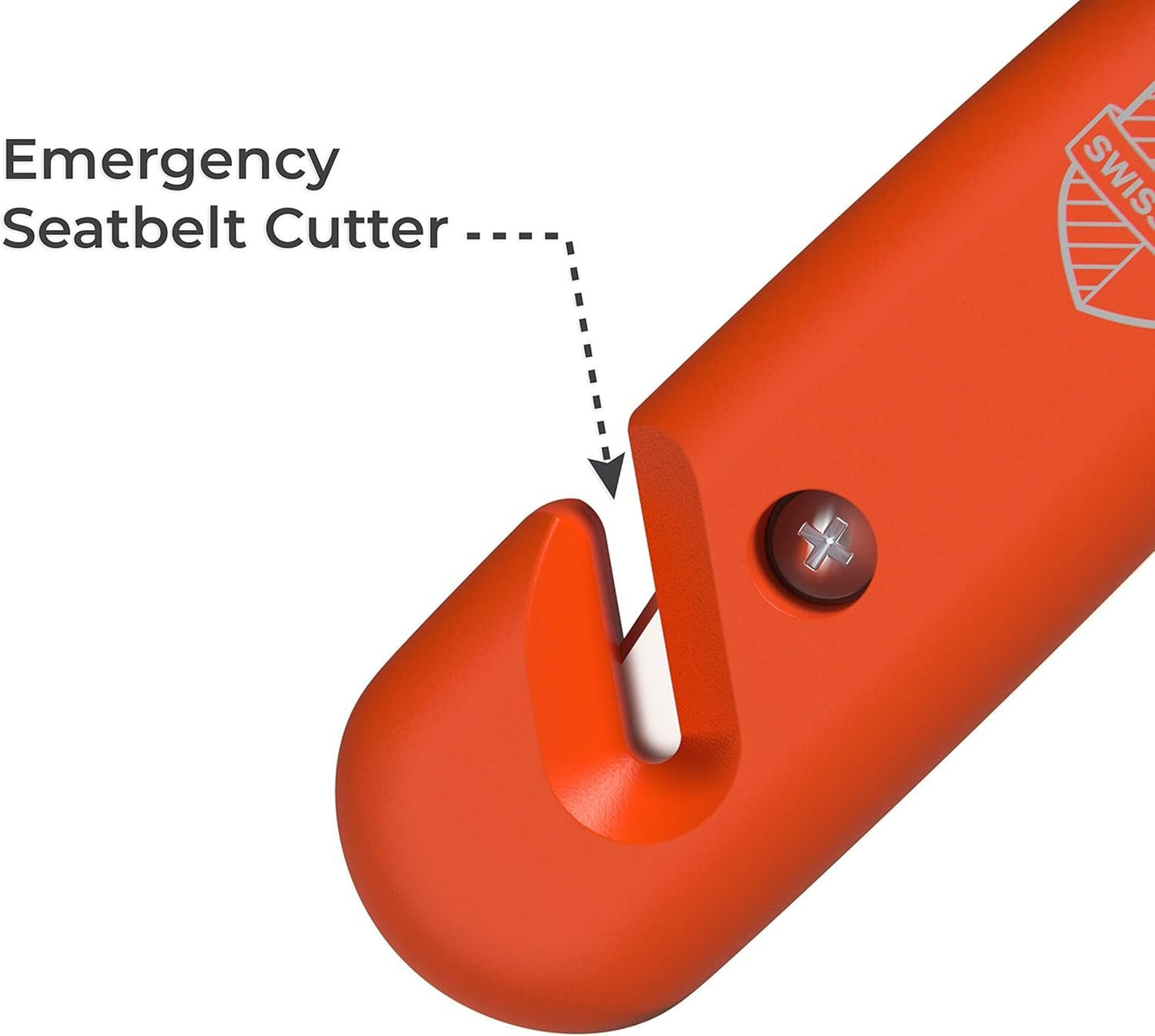 Swiss Safe 5-in-1 Car Safety Hammer: Emergency Escape Tool with Car Window Breaker and Seatbelt Cutter for First Responders and Roadside Safety Kits