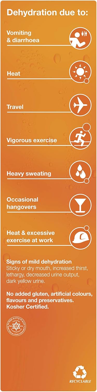 Hydralyte Effervescent Electrolyte Tablets Orange Flavoured 40 Tablets