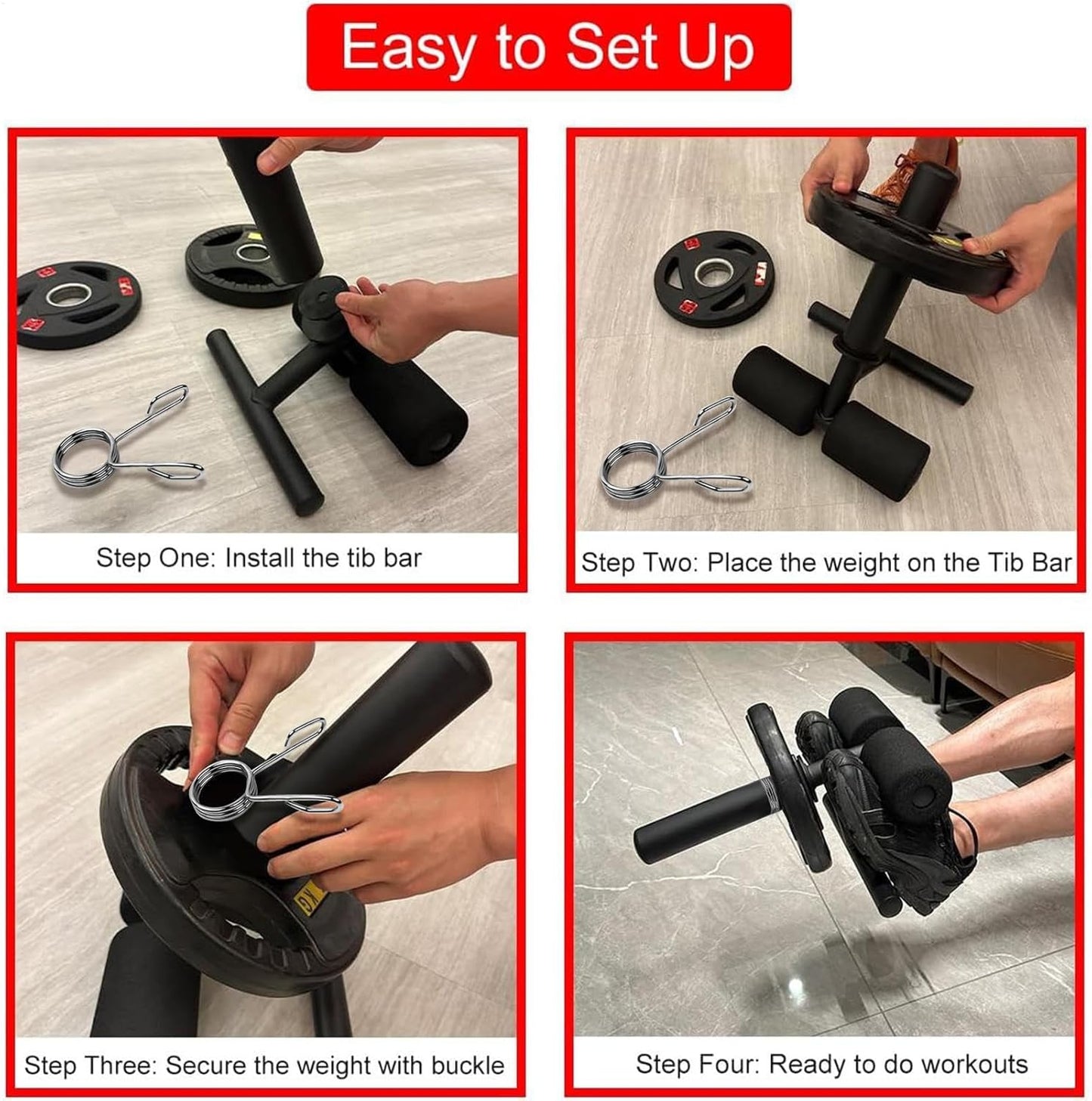 Tib Bar Trainer for Shin Exercises, Portable Anterior Tibialis Exercise Equipment for Calf Raises, Home Gym and Travel Fitness Machine, Strengthen Leg Muscles with Versatile Workout Gear