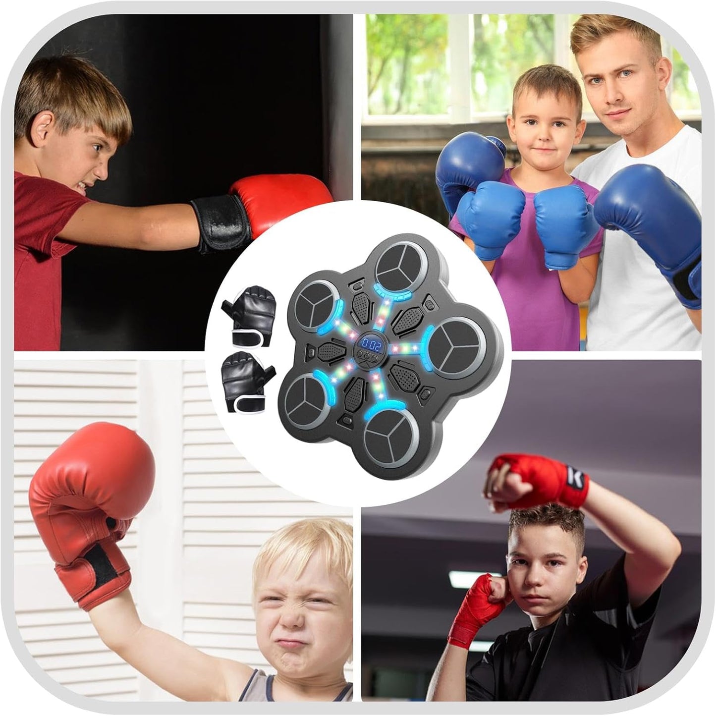 Fitness Punch Machine, Light-Up Punch Trainer, Boxing Workout Machine, Multipurpose Punching Trainer, Wall Mounted Boxing, Adjustable Wall Punch, Boxing Training Gear, High-Tech Boxing Machine, Punchi