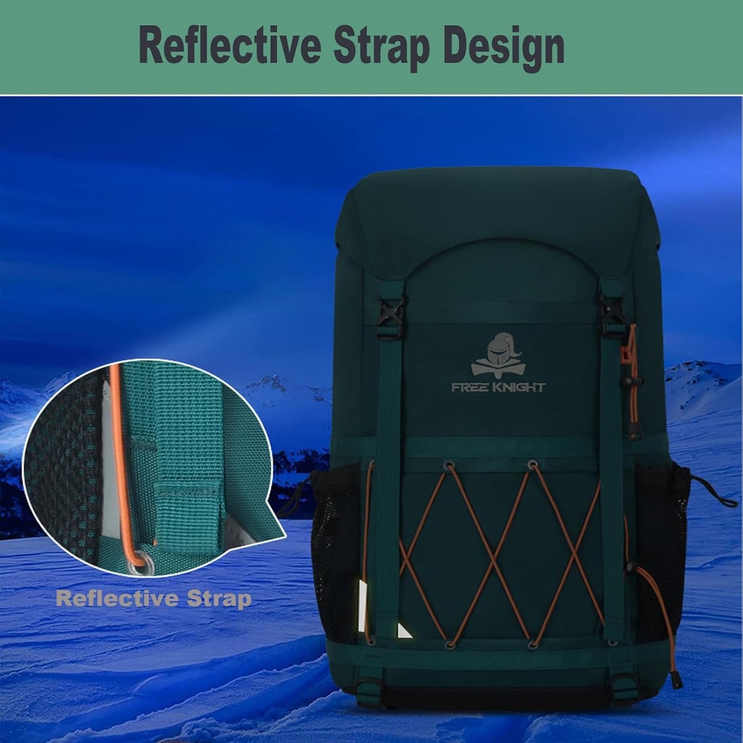 Bseash 40L Waterproof Hiking Backpack with Rain Cover, Outdoor Sport Travel Bag Daypack for Camping Climbing Cycling Skiing