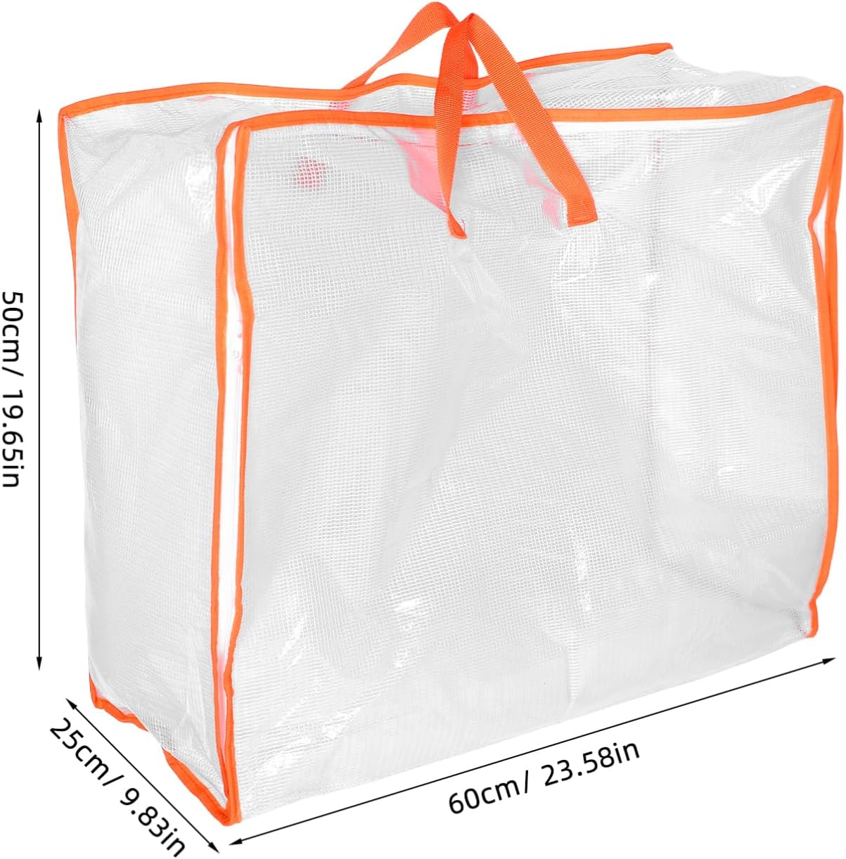 Ipetboom Large Capacity Transparent Clothes Storage Bag with Zipper Heavy Duty Moving Tote for Quilts Bedding and Protection for Efficient Packing and Organization