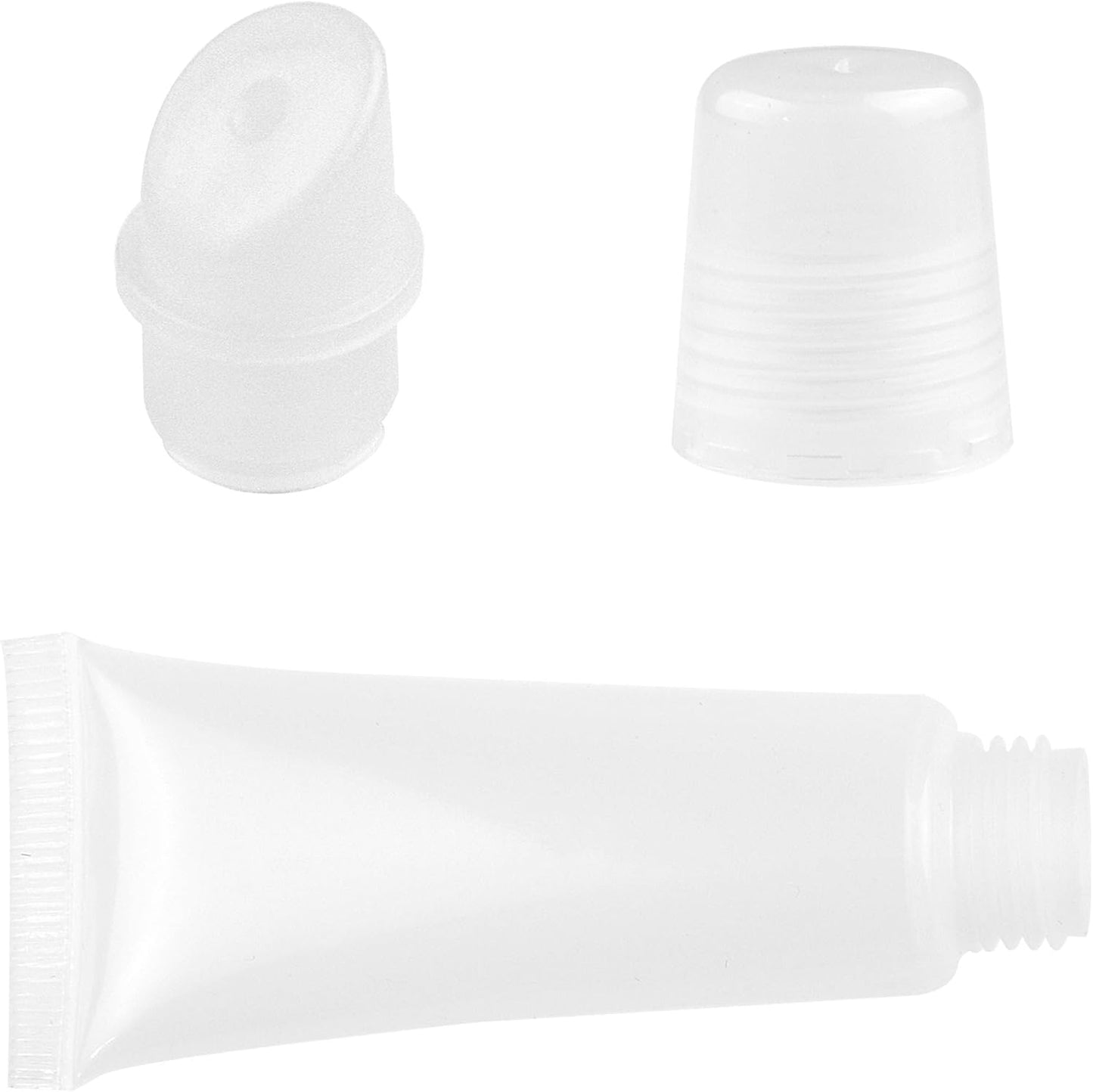 Kare & Kind Pack of 15 Empty Transparent Soft Lip Gloss Tubes 10ml - Refillable Bottles for Cosmetics, Makeup, Lip Gloss, Lip Balm, Accessories - for Travel