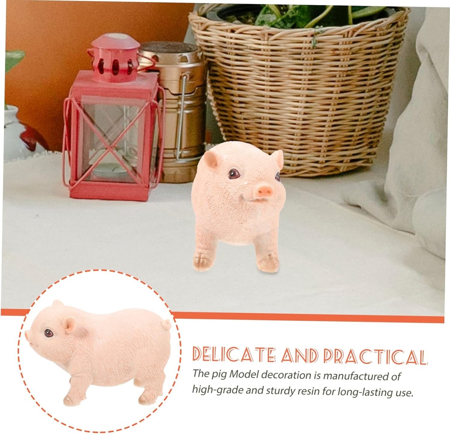VANZACK ornamento salvadanaio simulato gadget casa oggettistica casa decorazione di maialino arredamento del tavolo Modelli giocattolo di figura di maiale artificiale torta