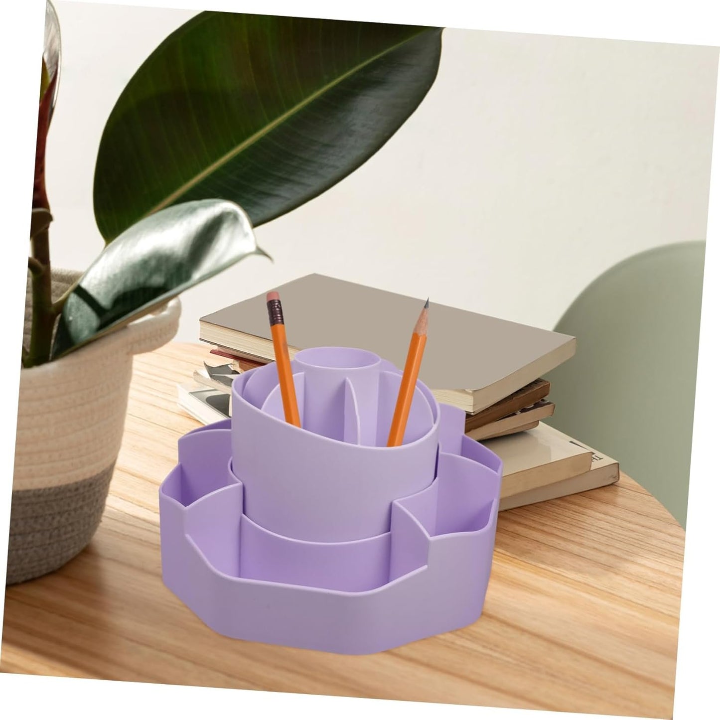Parliky Desk Pencil Holder Rotating Pen Organizer for Easy Access Storage Accessory for Office Rotation for Efficient Workspace Organization