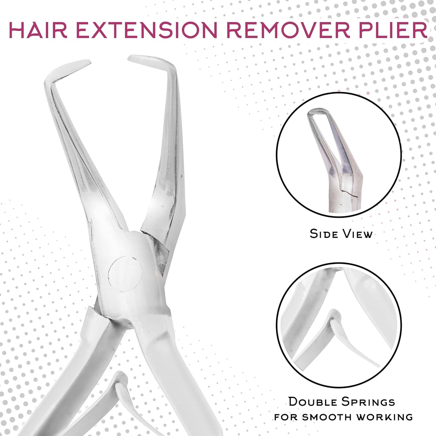 SIVOTE Professional Hair Extension Tools Kit Stainless Steel, Microlink & Itip Extensions Tool Kit, Silver