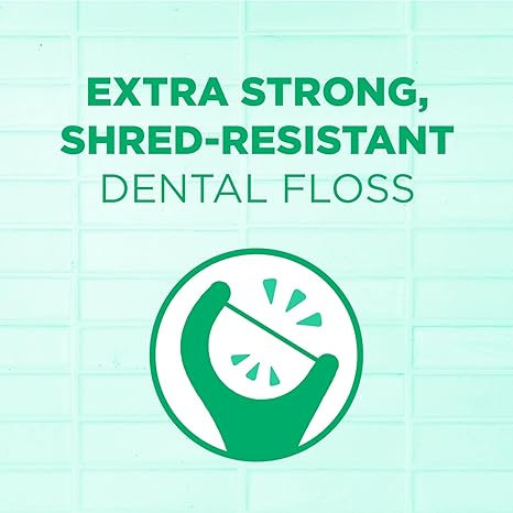 GUM Professional Clean Floss Picks - Extra Strong Shred-Resistant Floss, Easy Grip Handle - Dental Flossers for Adults - Fresh Mint Flavor, 150 Count (Pack of 4)