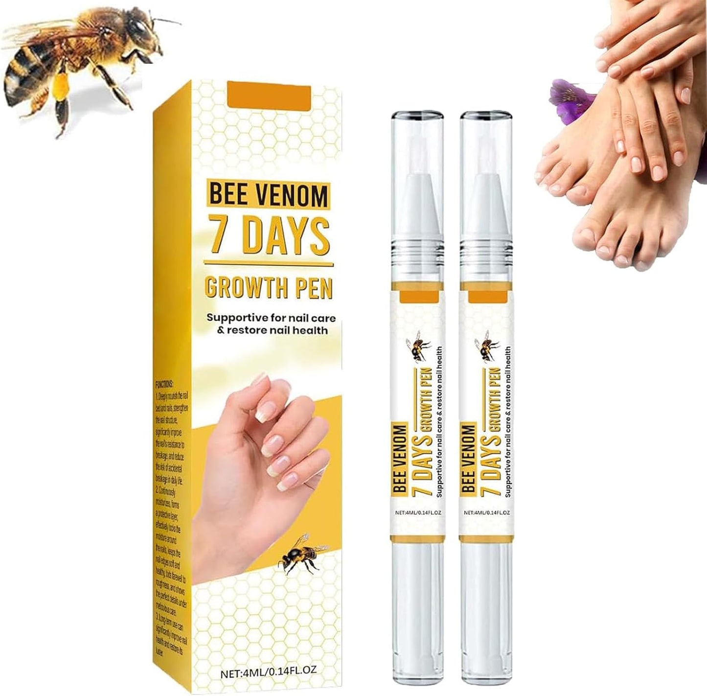 2ml Nail Care Fluid, Strengthen Nails, Smoothes Roughness, Quick Absorption, Long-Lasting Protection(2 Pack)