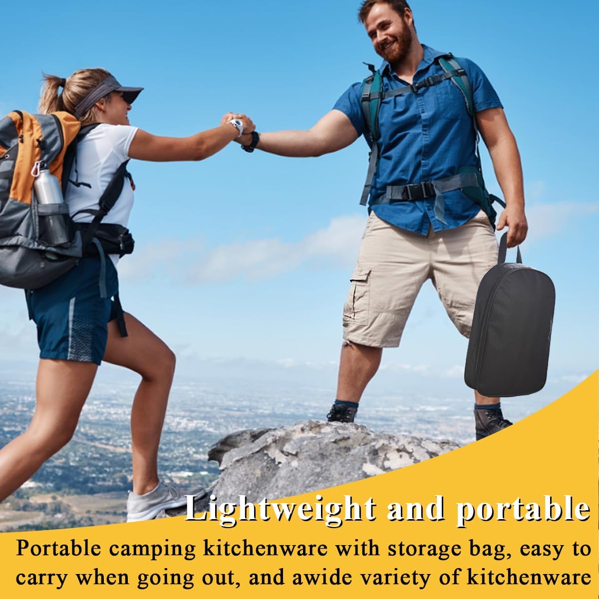 ReaNea Camping Essentials Accessories Camping Gear Must Haves, Cooking Utensils Set Rv Camping Kitchen Backpacking Supplies Camper Gadgets Outdoor Hiking Travel Picnic Gifts