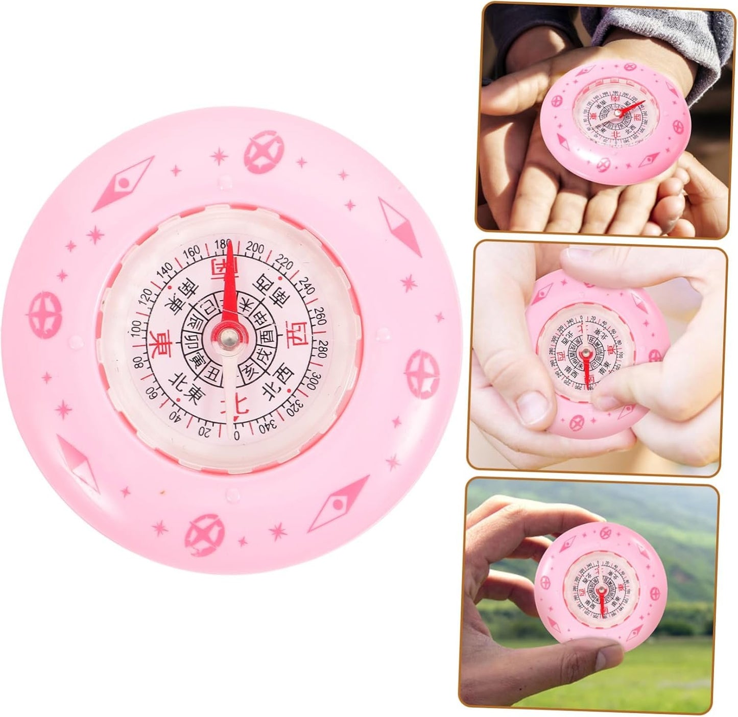 KOMBIUDA Metal Compass Hiking Mini Survival Compass Outdoor Accessory Plastic Mini Travel Compass