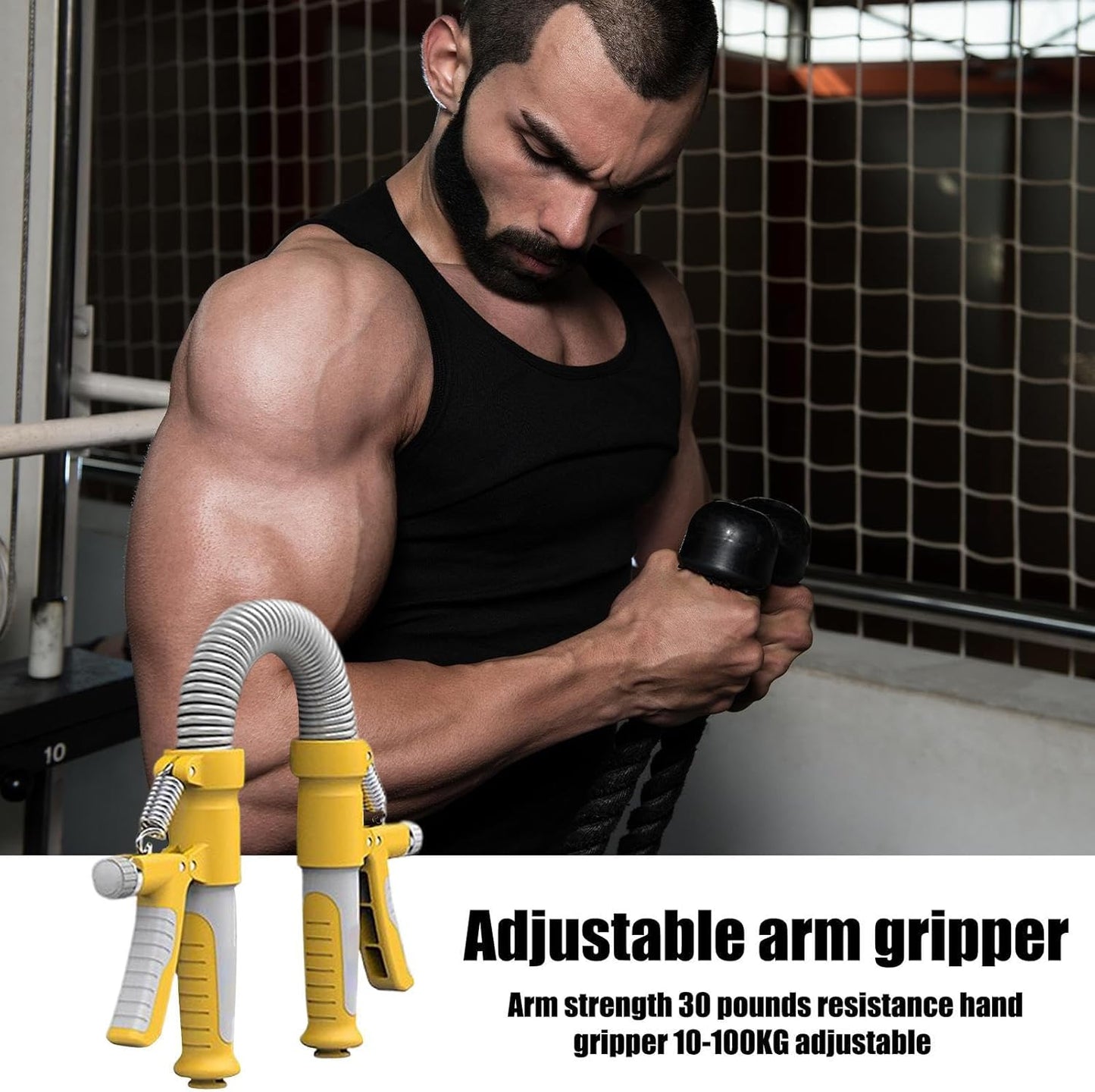 Arm Muscle Trainer, Chest Strength Equipment, Forearm Resistance Tool, Adjustable Grip Device, Compact Exercise Gear, Ideal for Upper Body Workouts, Shoulder Conditioning, Home Fitness Routines