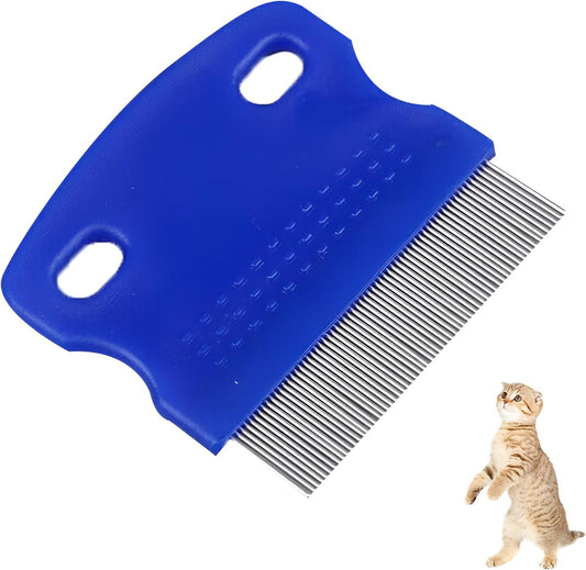 1x Pet Hair Flea Shedding Cleaning Brush Grooming Comb Cat Dog Stainless Trimmer, Durable and Portable, Ideal for Pet Coat Health and Cleanliness